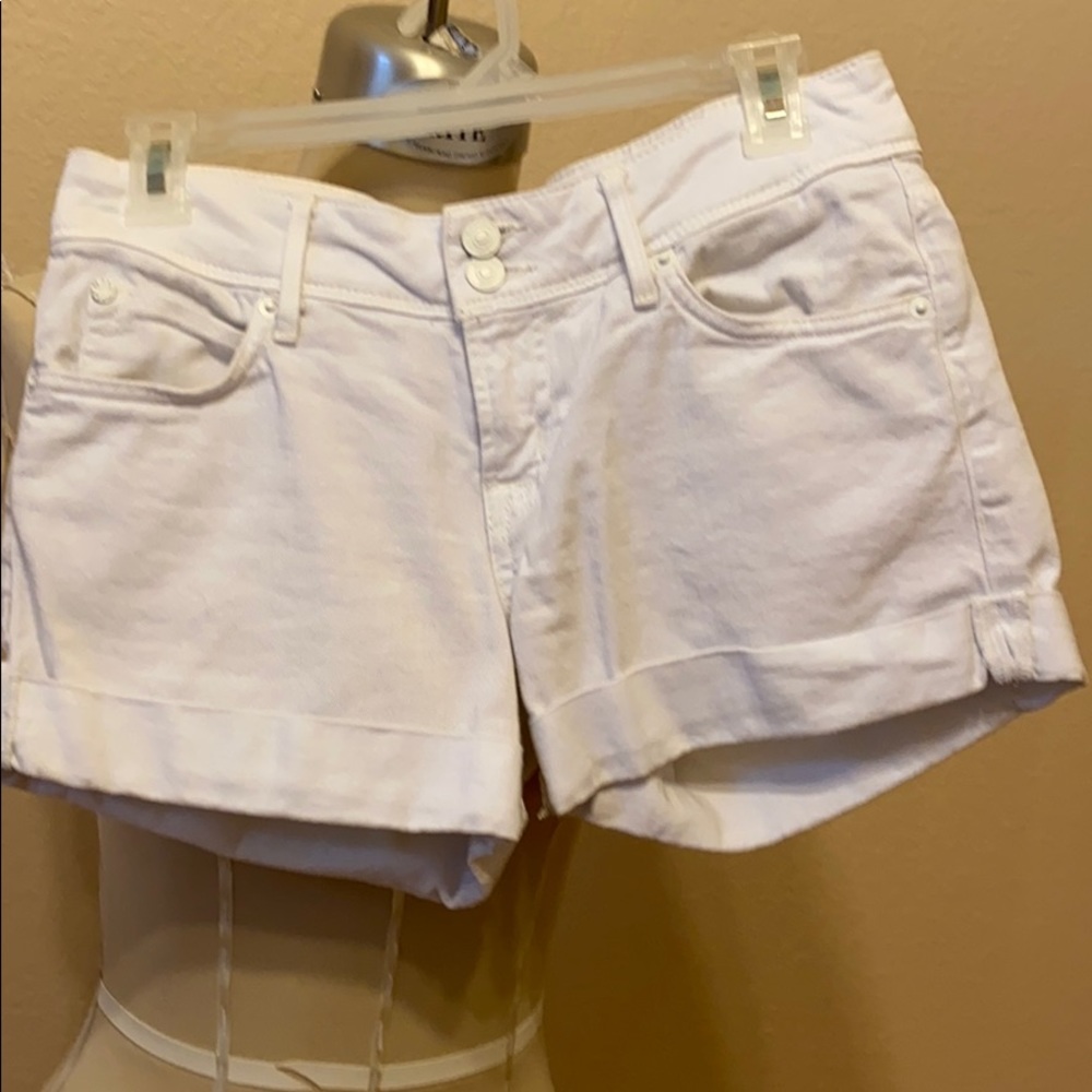 White Denim Hudson shorts